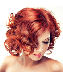 Red curly hair